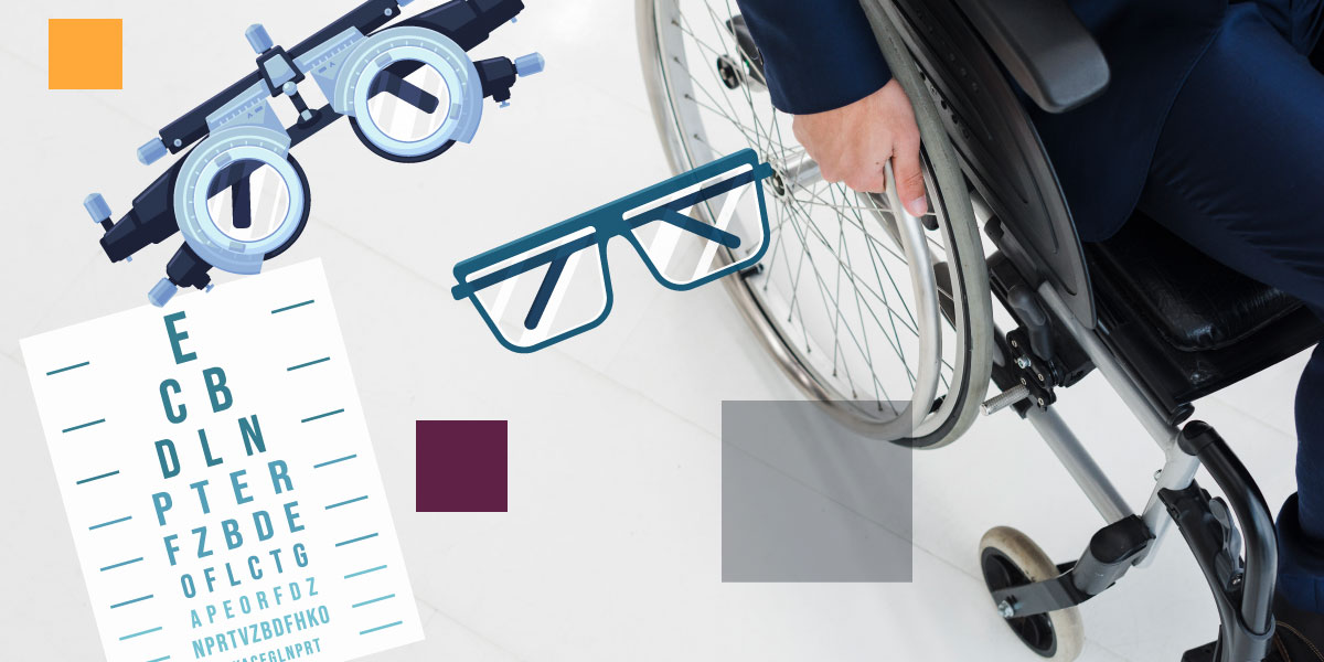 Anteojos, silla de ruedas